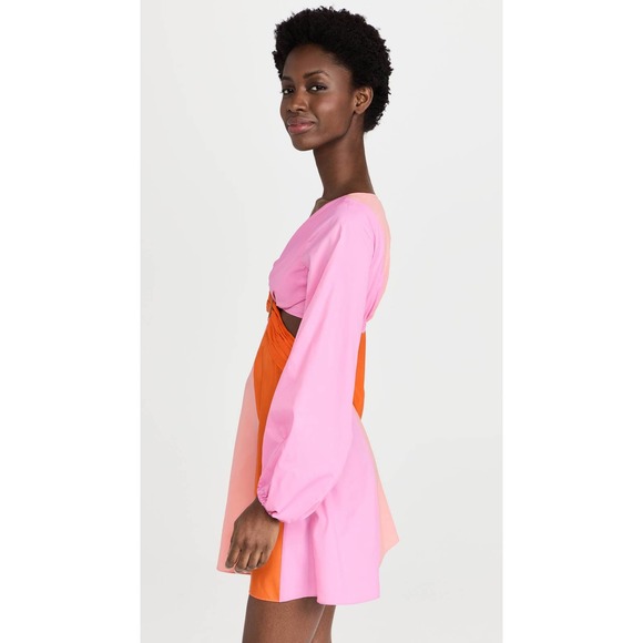 STAUD Orange and Pink Mini Dress - Picture 6 of 12